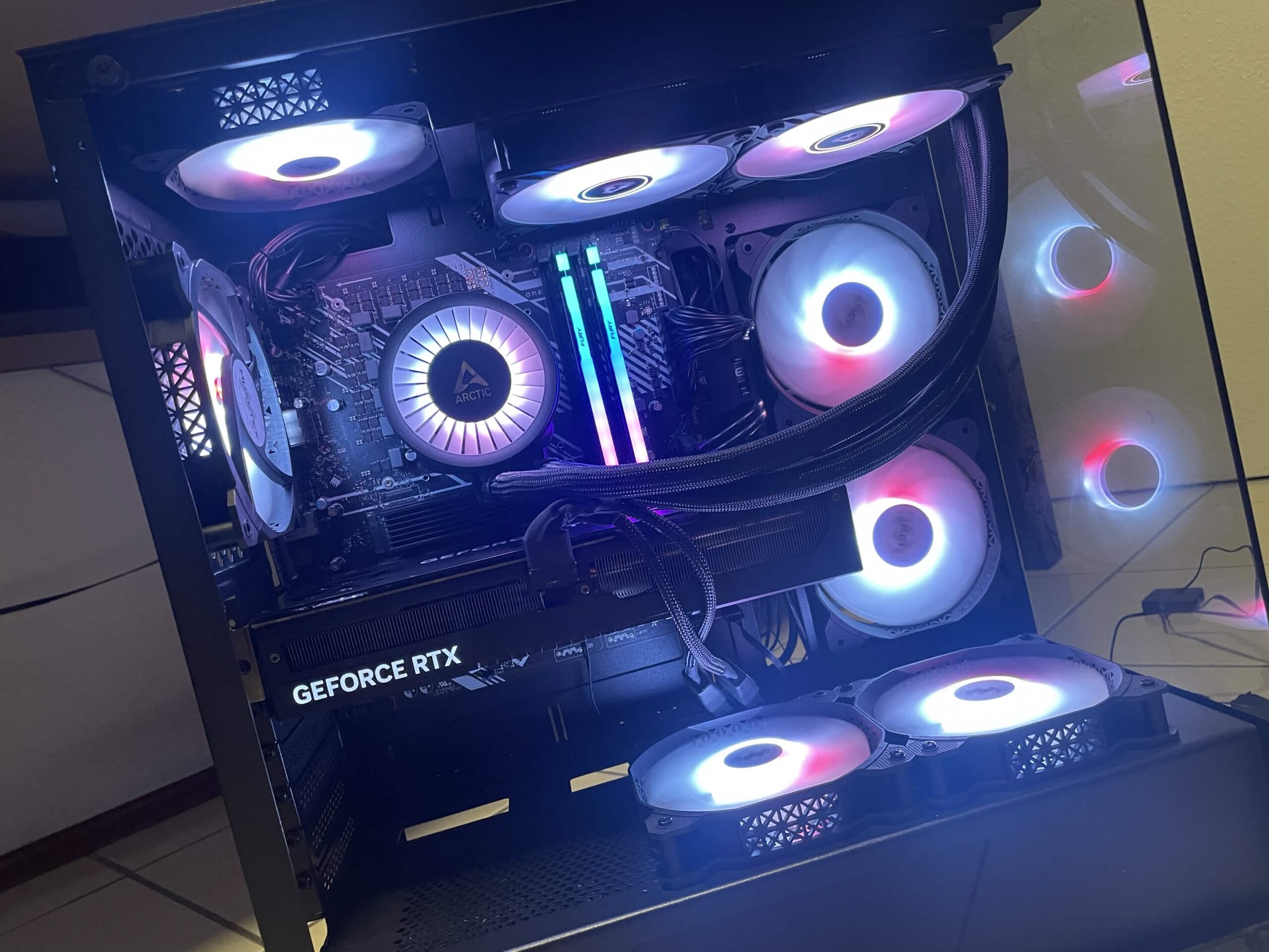 PC RGB und Kabelmanagement nach der Reparatur